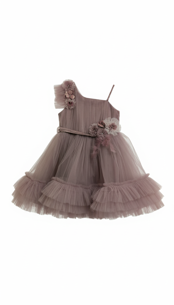 The Fleur Ruffled Tulle Dress | Adorable Girls' Formal Wear