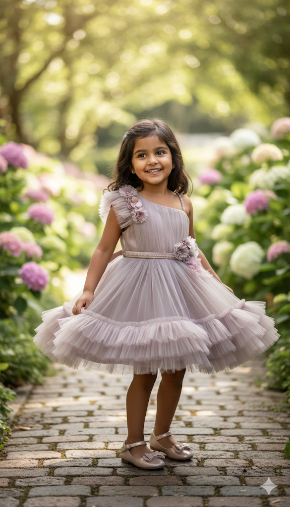 The Fleur Ruffled Tulle Dress | Adorable Girls' Formal Wear
