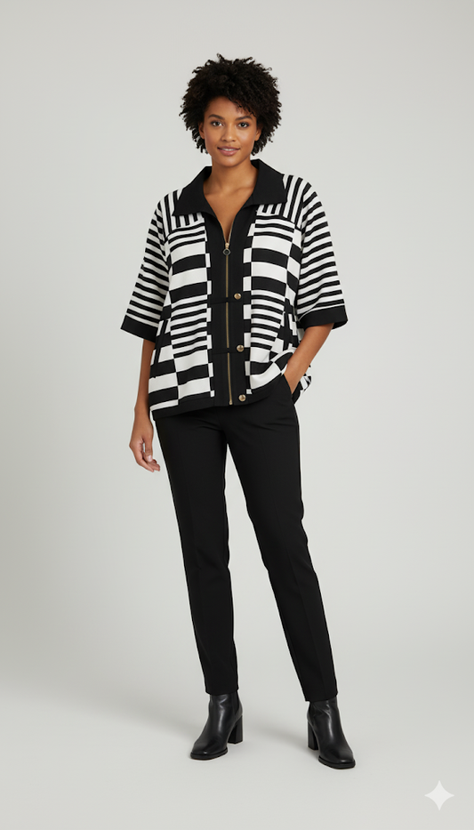 The "Coastal" Striped Ribbed Top