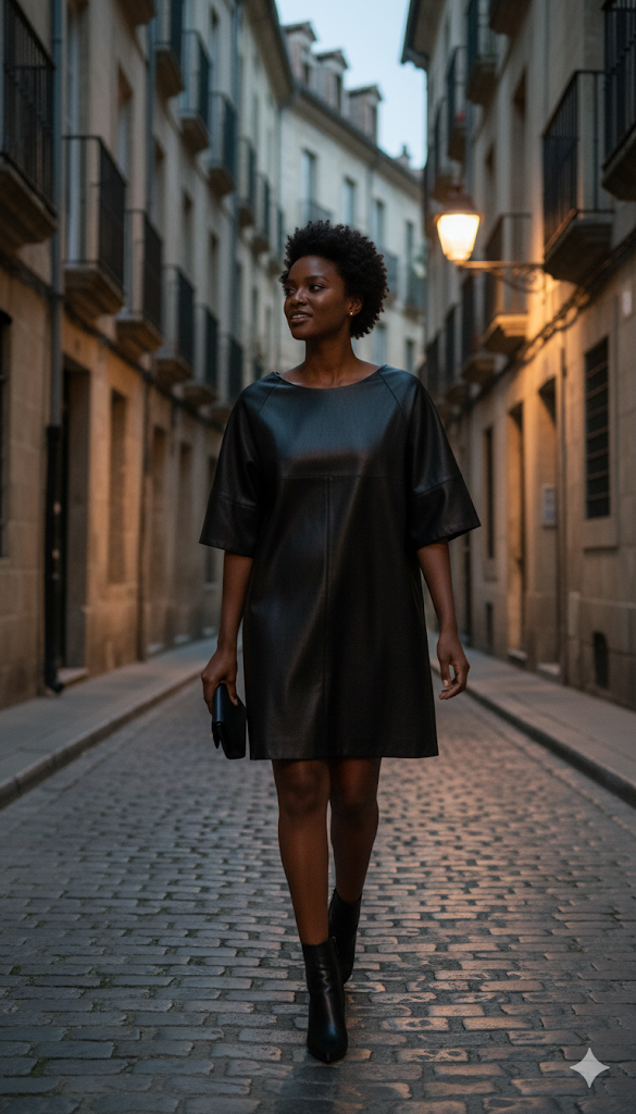 The "Rebel Chic" Faux Leather Dress