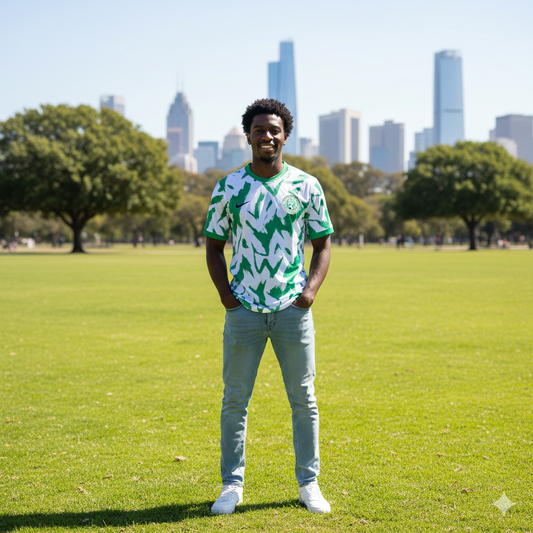 Nike Nigeria 2025 Men's Away Stadium Jersey - White/Pine Green/Green Strike