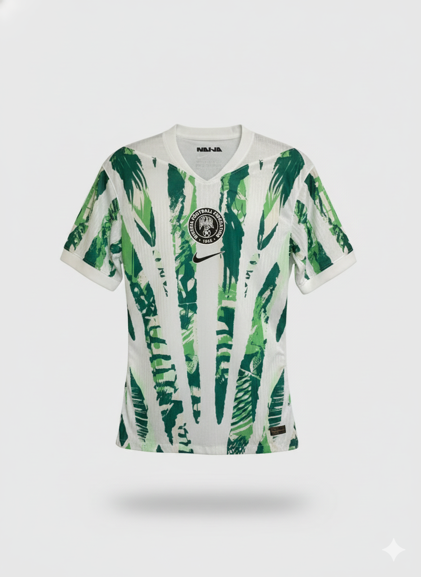 Nike Nigeria 2025 Men's Away Stadium Jersey - White/Pine Green/Green Strike