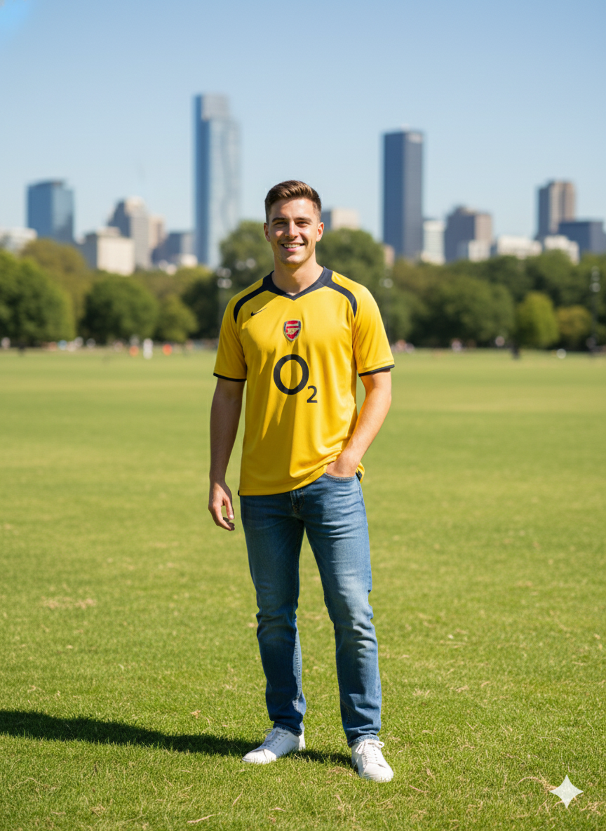 Arsenal Jersey  Large Yellow Epl Soccer Nike Dri-fit O2 Sponsor
