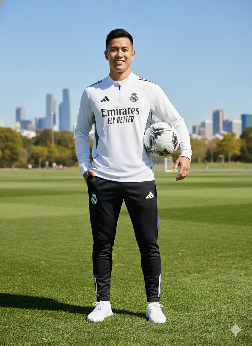 Madrid 25/26 Long Sleeve Home Authentic Jersey Track Suit